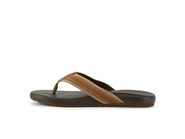Dockers Mens Fletcher Casual Flip-Flop Sandal Shoe - 13 M Khaki/Tan