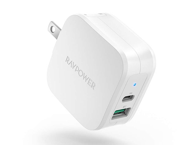 18W PD 2-Port USB-C Wall Charger (White)