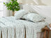 4-Piece Floral Print Microfiber Sheet Set (Chamblee Blue/King)