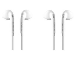 Samsung Galaxy S6 HD 3.5mm Stereo Headsets with Volume Control Mic - 2 Pack