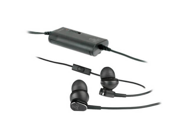 Audio Technica ATHANC33IS QuietPoint Active Noise-Cancelling In-Ear Headphones