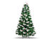 7 Foot Unlit Snowy Hinged Christmas Tree w/ 1180 Mixed Tips & Red Berries