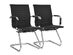 Costway Set of 2 Office Waiting Room Chairs for Reception Conference Area - Black