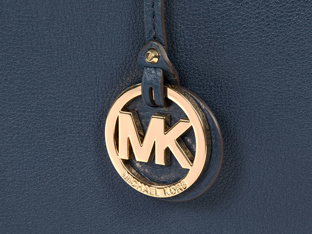 Michael Kors Leather Reversible Large Mae Tote (Navy)