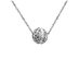 Diamond Cut Fillagree Ball Pendant Necklace in 14K White Gold with Chain