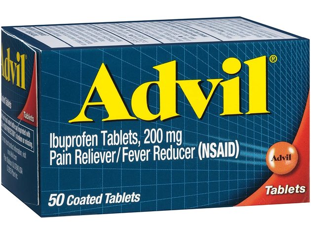Advil Pain/Ache Reliever Temporary Fever Reducer Ibuprofen Tablets, 50 Coated Tablets, 200 mg