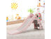 Costway 3-in-1 Kids Climber Slide Play Set w/Basketball Hoop Indoor & Outdoor Pink\Green - Pink