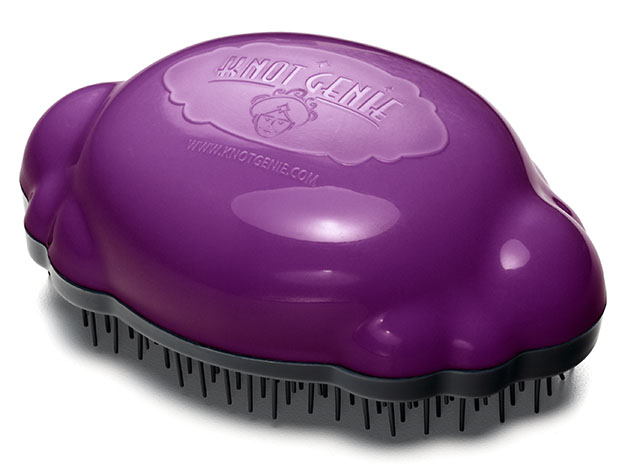 Knot Genie™ Detangling Hair Brush for Kids (Puff of Purple)