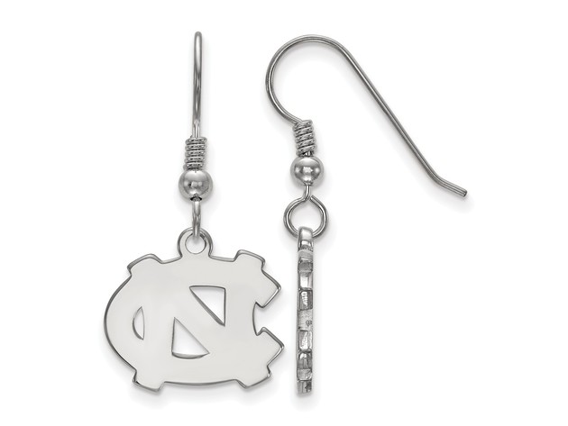 NCAA Sterling Silver U of North Carolina Small Dangle Earrings