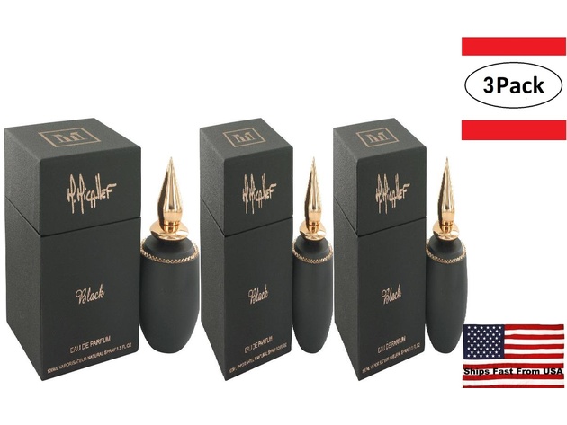 3 Pack Micallef Black Ananda by M. Micallef Eau De Parfum Spray 3.3 oz for Women