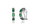 Genevive Sterling Silver Rhodium Plated Hoop Earrings