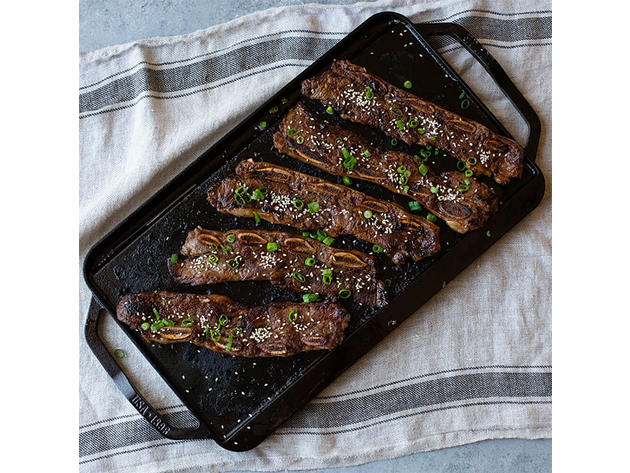 Lodge LCDRG 19.5 x 10 inch Cast Iron Reversible Grill/Griddle