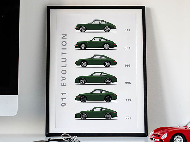 Porsche 911 Car Poster (18"x 24")