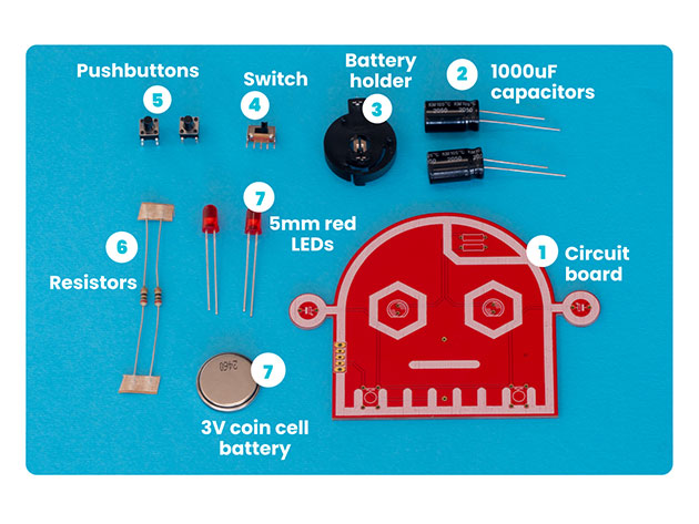 Wacky Robots 5-Pack Bundle: Soldering Practice Kits
