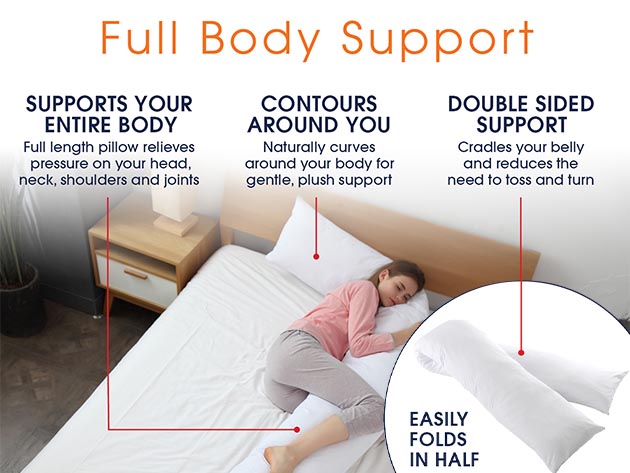 Cheer Collection Hypoallergenic Down Alternative 100" Total Body Pillow