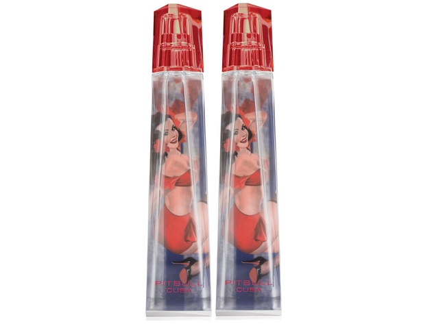 2-PACK Pitbull Cuba for Women Spray, Perfume Designed for The Seductress Hidden Within, A Mesmerizing Balance Smell Of Citrus Fruit & Floral Notes, 3.4 oz. each (6.8 oz.)