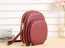 Lior Crossbody Cellphone Purse Red