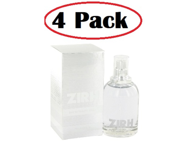 4 Pack of Zirh by Zirh International Eau De Toilette Spray 2.5 oz