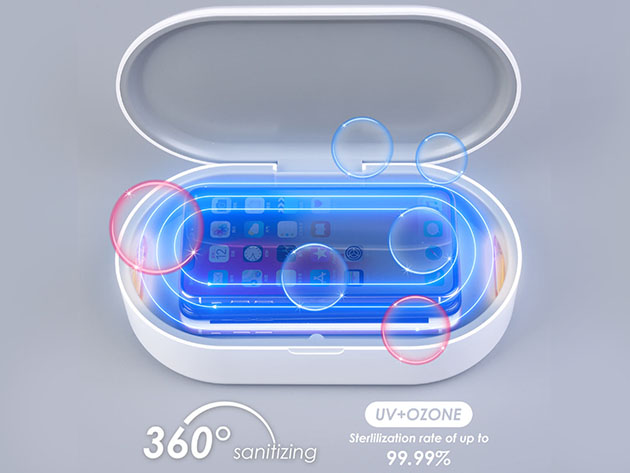SaniCharge II: 3-in-1 Phone UV Sanitizer