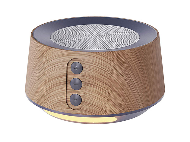 Letsfit White Noise Machine Sleep Therapy with 14 Soothing Soundtracks (Wood)