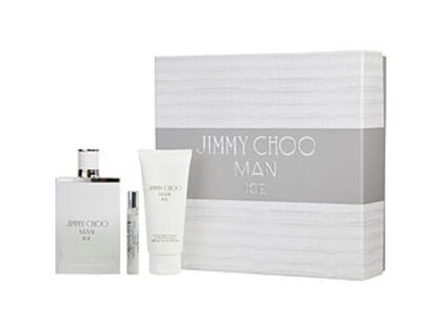 JIMMY CHOO MAN ICE by Jimmy Choo EDT SPRAY 3.3 OZ & AFTERSHAVE BALM 3.3 OZ & EDT SPRAY .25 OZ MINI For MEN