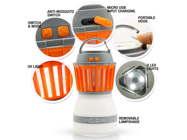 Bug Zapper-Portable Mosquito Eliminator & Camping Lantern Insect Fly Killer