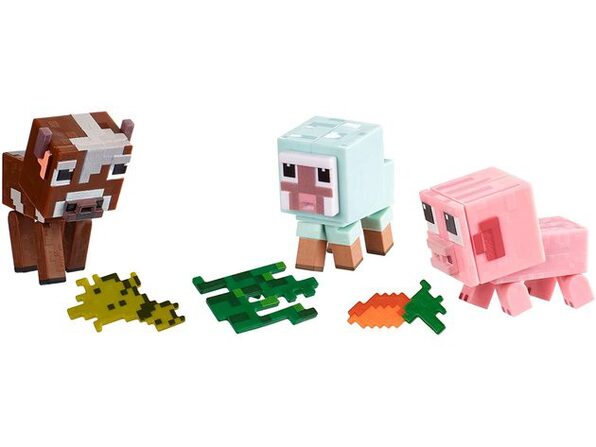 Minecraft Digital Exciting Comic Mode Swappable Faces Figures Baby Animals,  3-Pack | Macworld