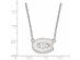 14k White Gold NHL Montreal Canadiens Small Necklace, 18 Inch