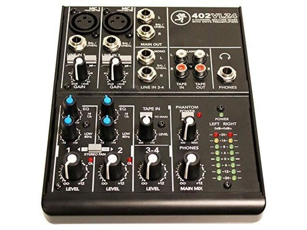 Mackie (402VLZ4) 4-Channel Ultra Compact Mixer with High Quality Onyx Preamps (Like New, Open Retail Box)