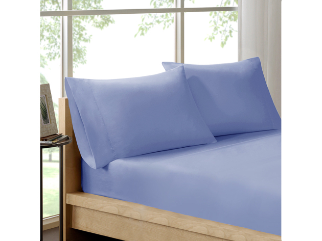 Royal Comfort 100% Organic Cotton Sheet Set 3 Piece Luxury 250 Thread Count - Colour: Indigo | Size: King