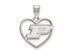 Sterling Silver Purdue Heart 'P' Pendant