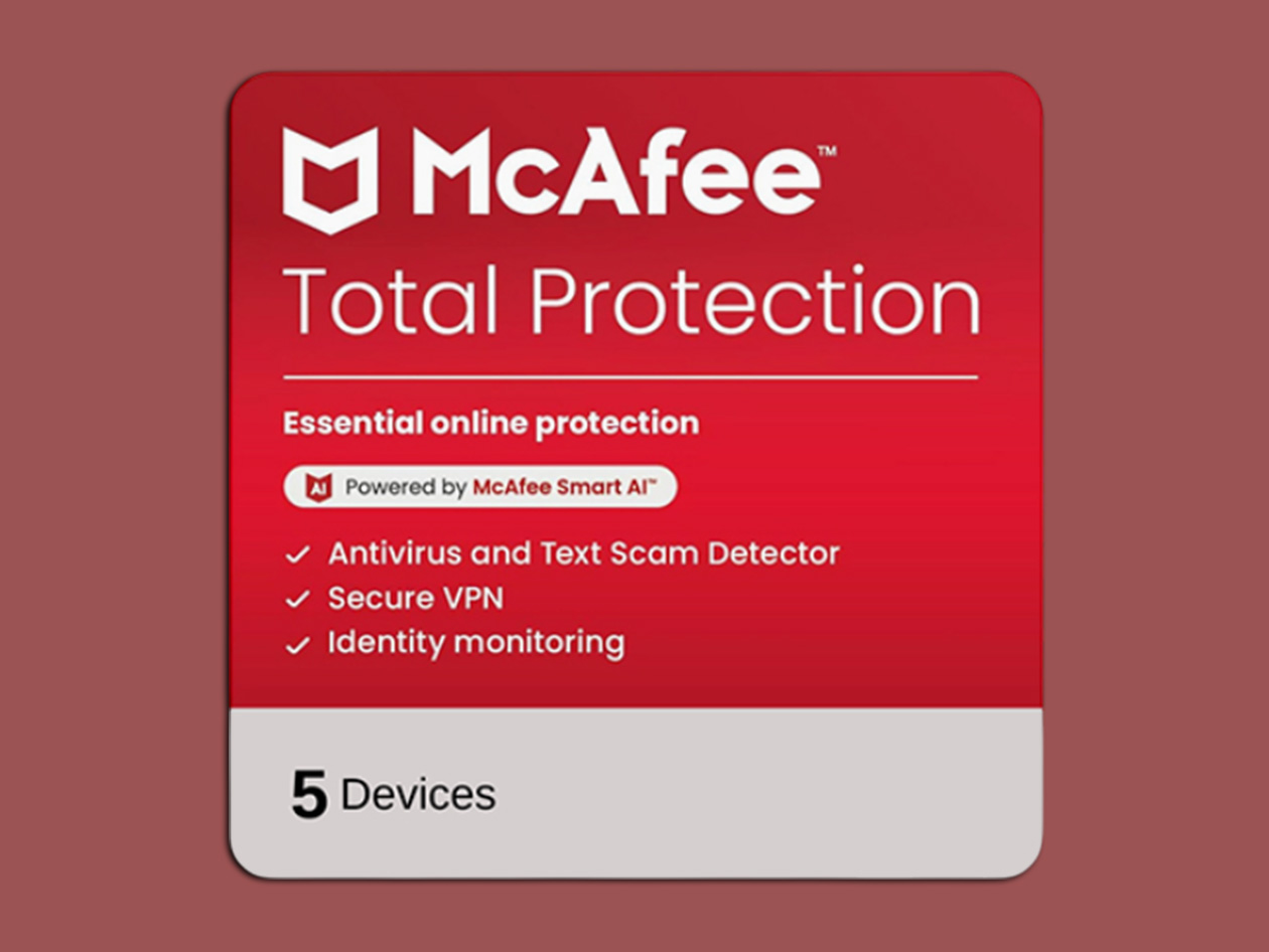 McAfee Total Protection 5-Device: 1-Year Subscription