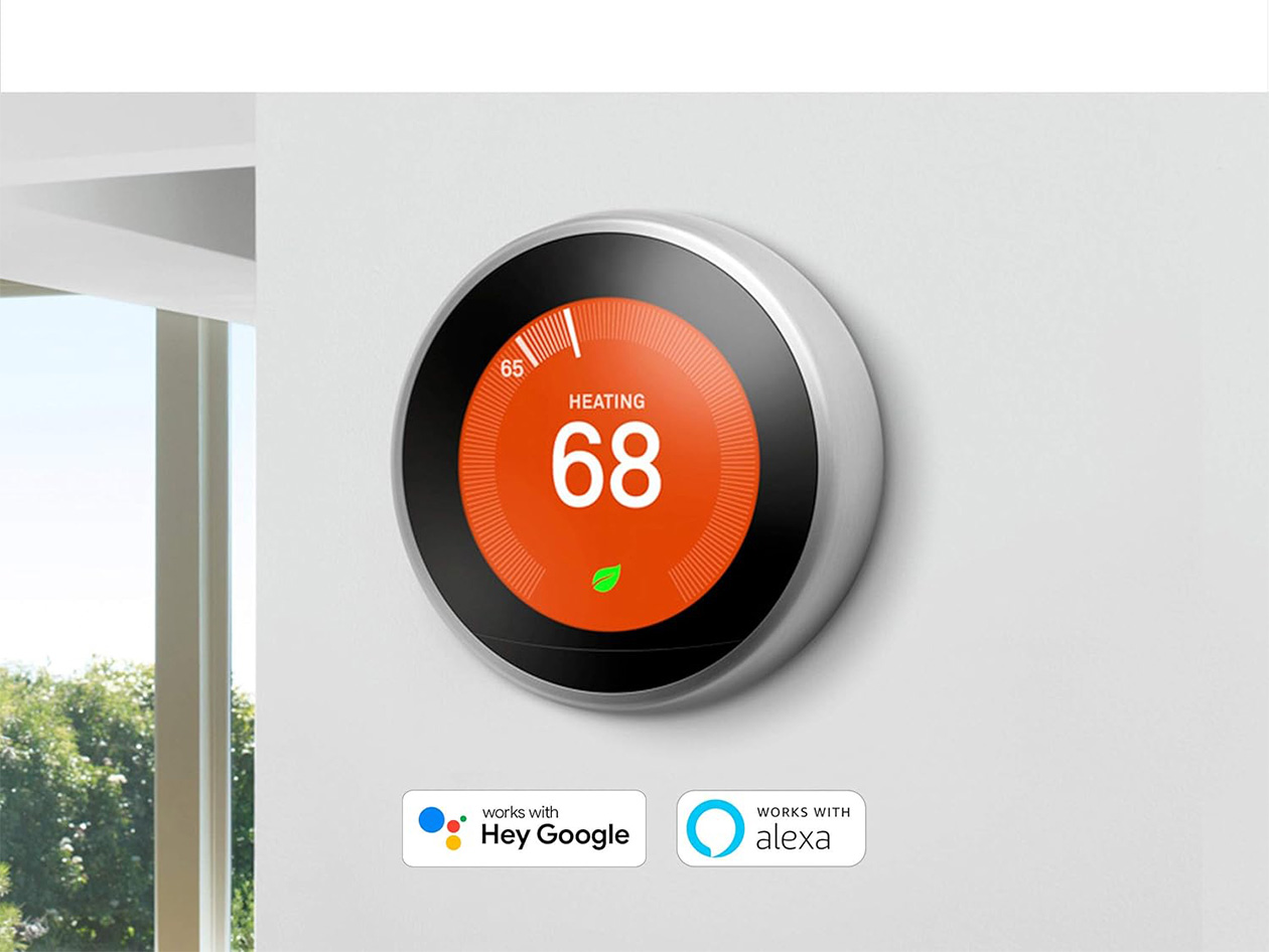 Google Nest Learning Thermostat 3rd Gen - Silver (Refurbished)