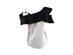 INC International Concepts Colorblocked-Ruffle Women's Cold-Shoulder Top  White Size Large