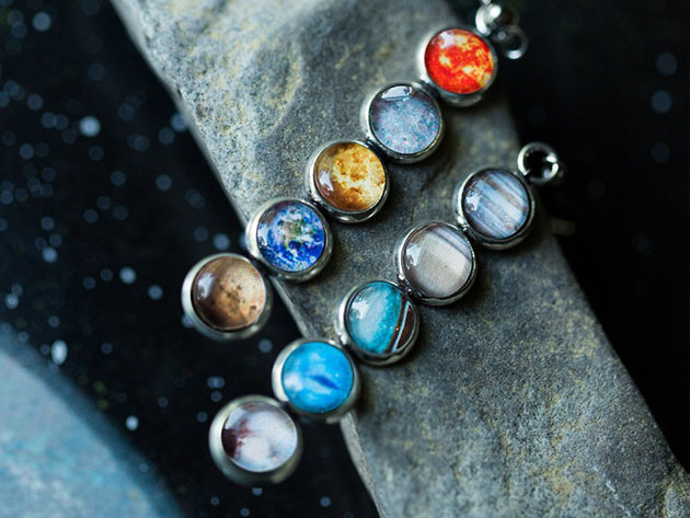 Solar System Mis-Matched Dangle Earrings