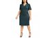 Calvin Klein Women's Plus Size Puff-Sleeve Faux-Suede Dress Green Size 20