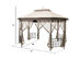 Costway 10'x12' Patio Gazebo Canopy Shelter Double Top Netting Sidewalls Beige