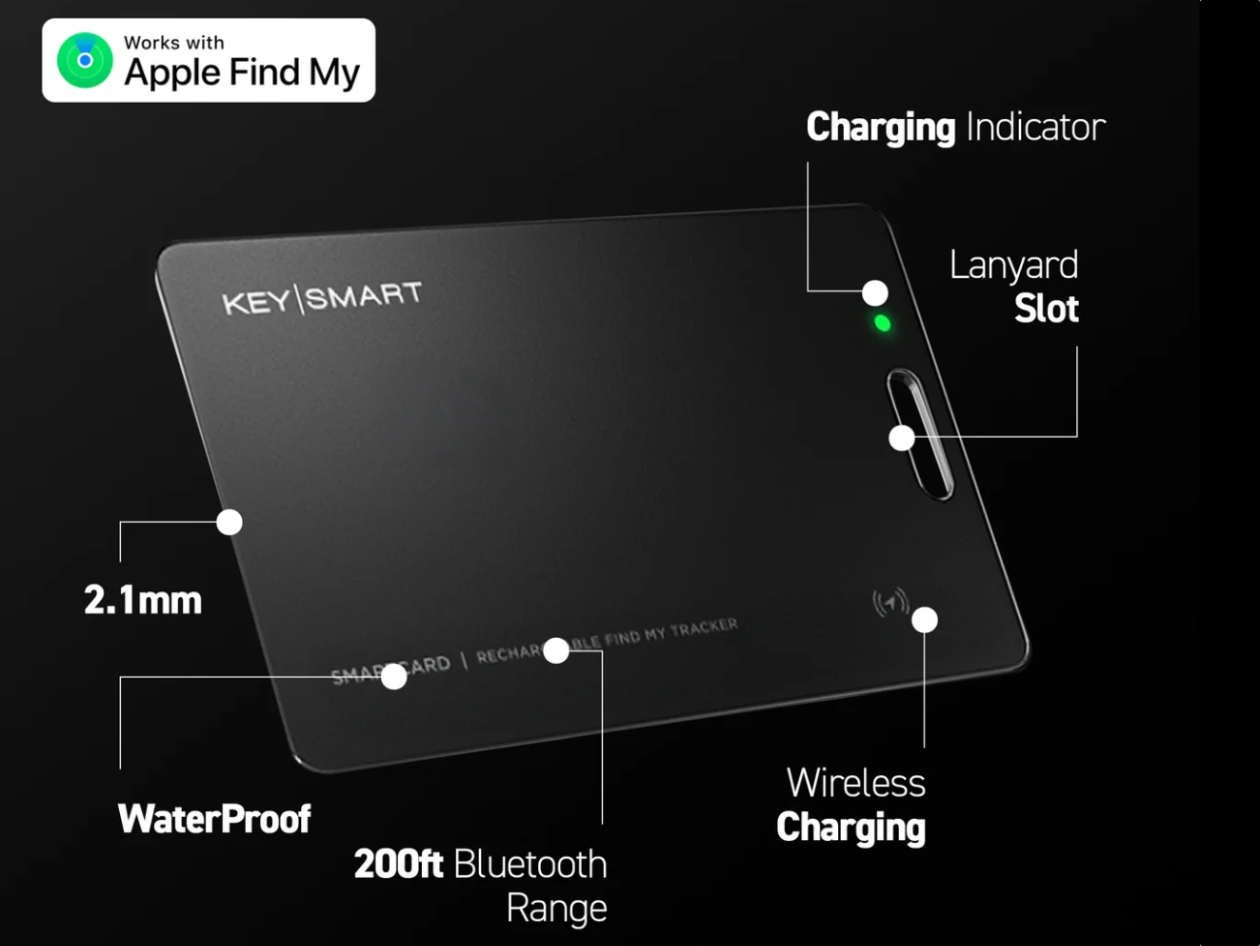 KeySmart® SmartCard - Works With Apple Find My | Wireless Charging