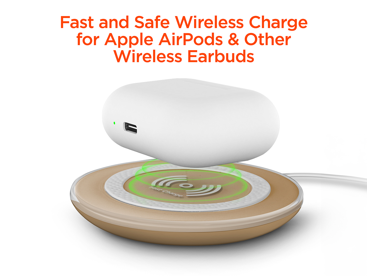 HyperGear ChargePad Pro 15W Wireless Charger Gold