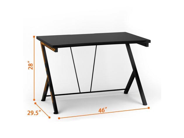 Costway Gaming Desk Computer Desk PC Laptop Table Workstation Home Office Ergonomic New - Black