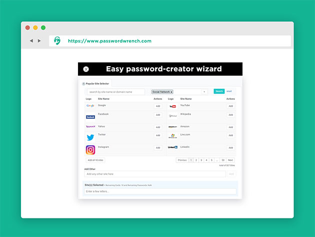 PasswordWrench Password Manager: Lifetime Subscription