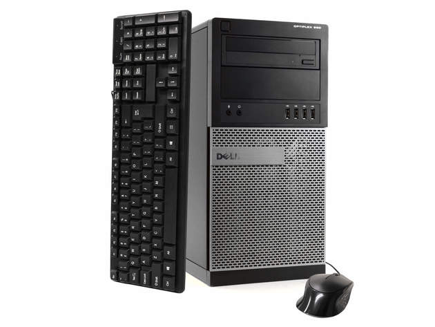 Dell OptiPlex 990 Tower Computer PC, 3.40 GHz Intel i7 Quad Core Gen 2, 8GB DDR3 RAM, 120GB SSD Hard Drive, Windows 10 Professional 64bit (Renewed)