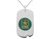 US ARMY Dog Tag Pendant Necklace in Sterling Silver with Chain
