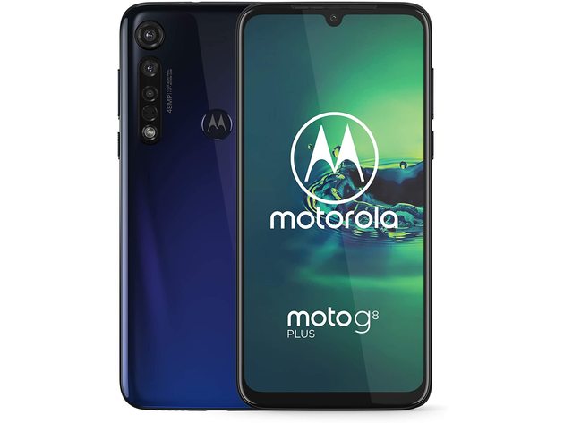 Motorola Moto G8+ Plus 64GB/4GB 6.3" Display GSM Unlocked Cell Phones - Blue (Used, Open Retail Box)