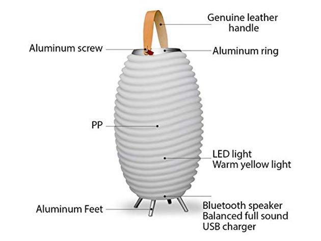 Kooduu: 3-in-1 Designer Lamp, Speaker & Cooler (Synergy Pro 65)