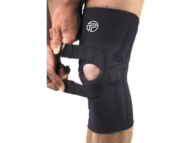 Pro-Tec J-Lateral Knee Support, Medium: 14.5 Inches -16 Inches, Fits Right Knee, Black