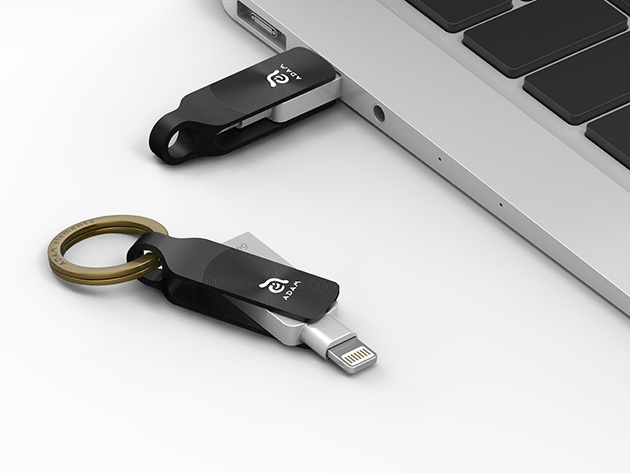 iKlips DUO+ Dual Interface Flash Drive (64GB Black)
