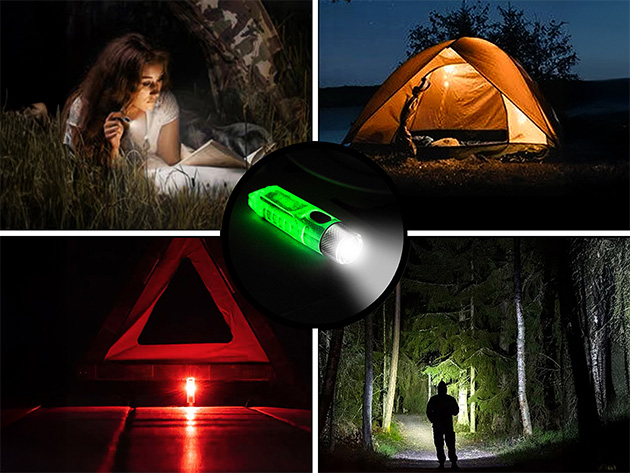 FlashMiniAIR: 12-in-1 Micro Flashlight Packed with Mighty Features (4-Pack)