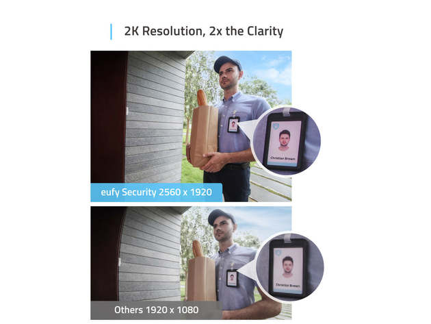 eufy Video Doorbell 2K (Wired) (Renewed)