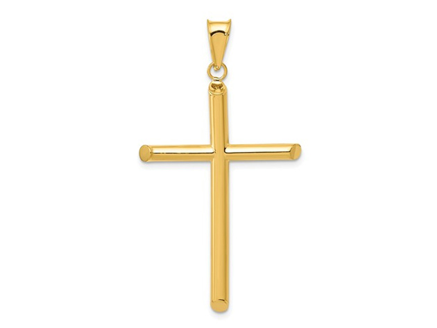 14K Yellow Gold Cross Pendant Necklace with Chain